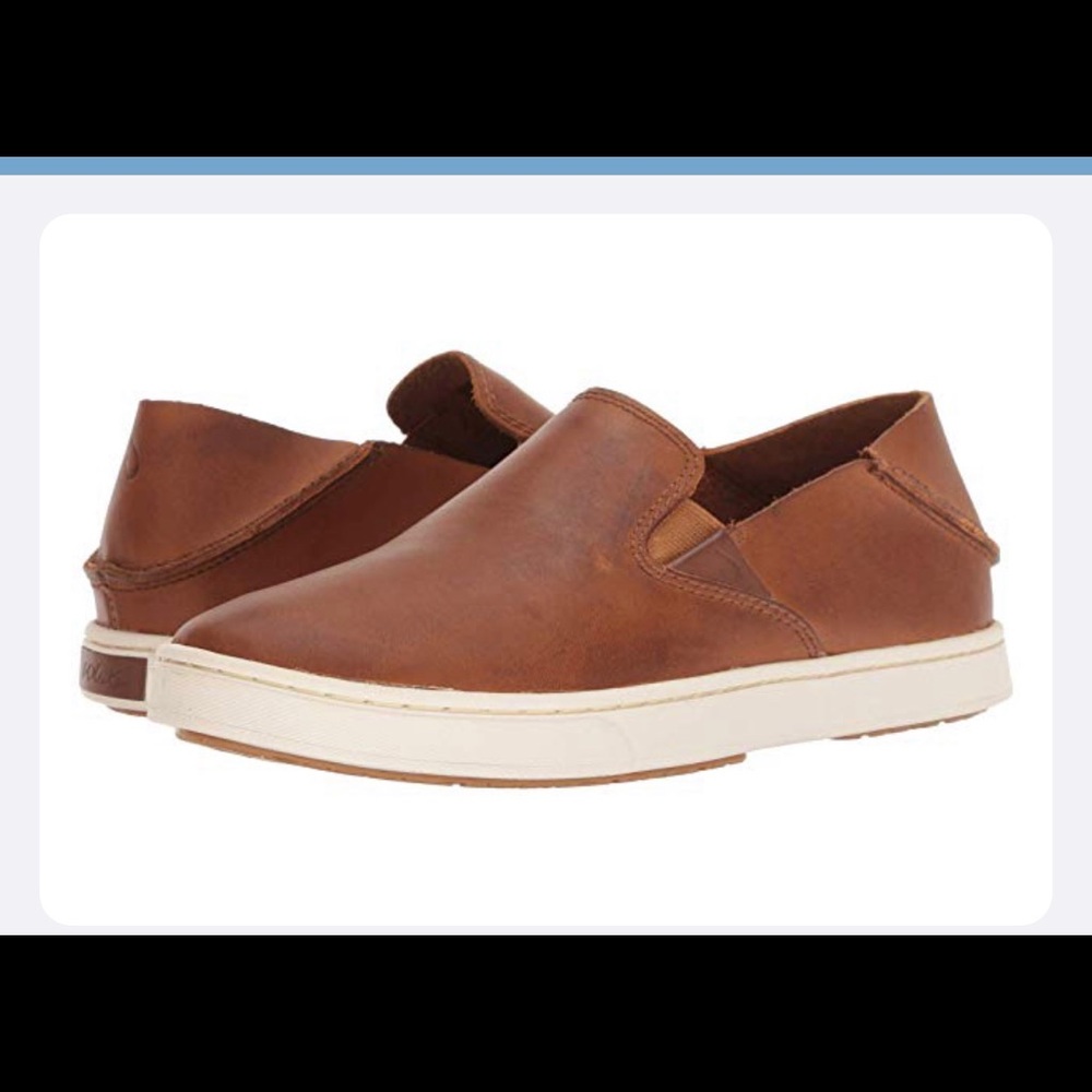OluKai Pehuea Leather in Fox size 8 NEVER worn